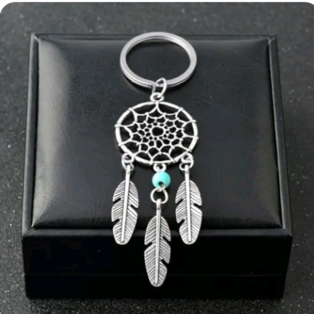 QIHE JEWELRY Gift Pink Black Beads Wind Chimes Dream Catcher Key chain Key tag